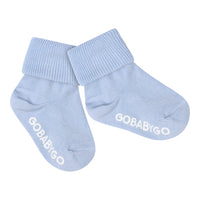 Rutschfeste Grip-Socken aus Bio-Baumwolle - Himmelblau