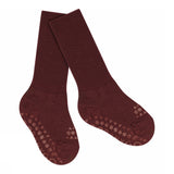 Anti-Rutsch-Socken – Merinowolle – Weinrot
