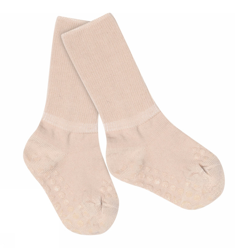 Non-Slip Grip Socks - Merino Wool - Rose Dust