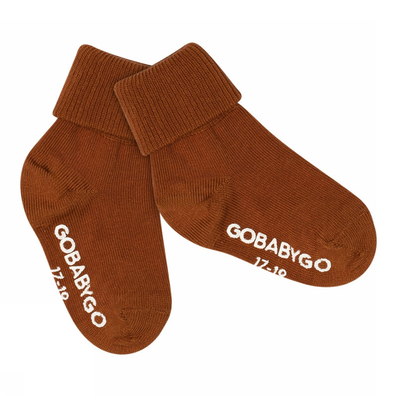 Rutschfeste Grip-Socken aus Bio-Baumwolle - Rost
