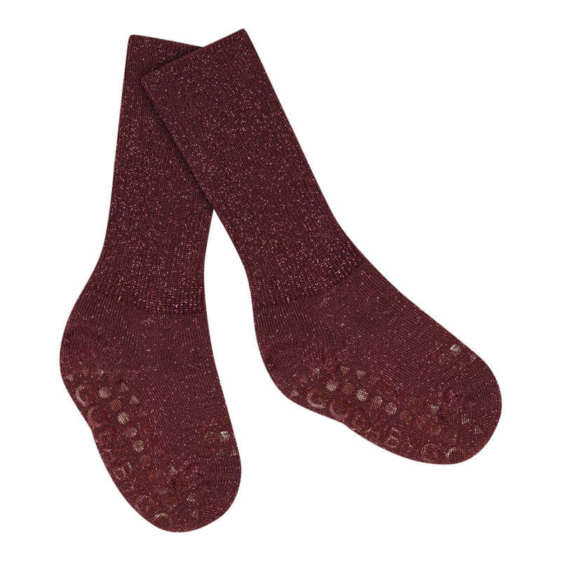 Anti-Rutsch-Socken - Bambus - Weinrot