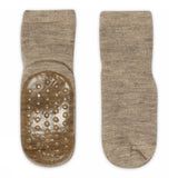 Rutschfeste Antirutschsocken aus Merinowolle - Sand