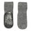 Anti-slip grip socks in Merino wool - Grey Melange