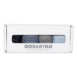 4er-Pack Grip-Socken – Bambus – Navy, Sky Blue, Grau, Stone Blue