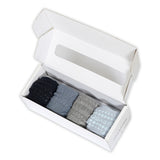 4er-Pack Grip-Socken – Bambus – Navy, Sky Blue, Grau, Stone Blue