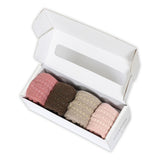 4 pack Grip Socks in Merino Wool - Misty Plum, Rose Blush, Snow White, Sand