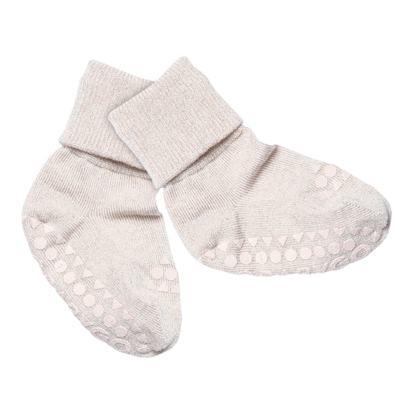 Rutschfeste Socken Bambus - Ivory Glitter