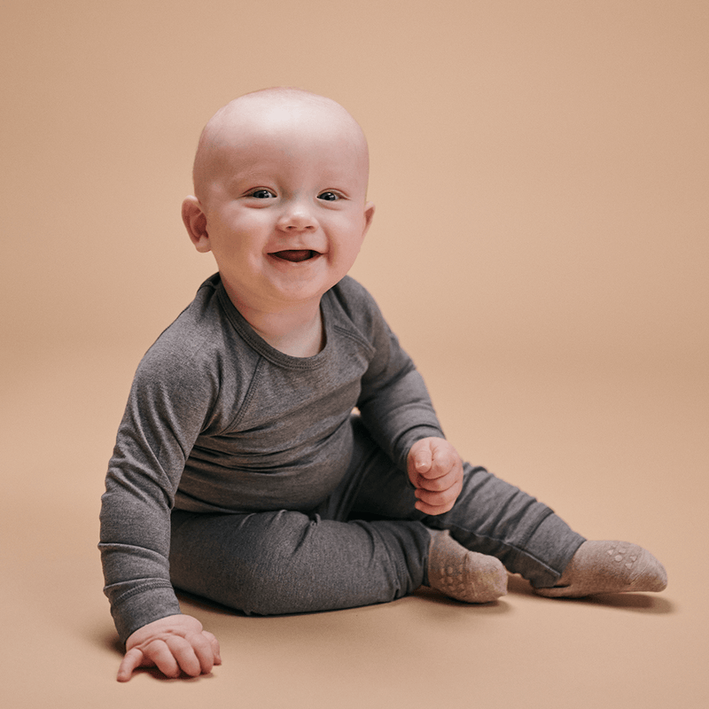 Hazel Body l/s Bio-Baumwolle GOTS - Aschgrau