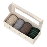 Combo Box 4-Packung Merinowolle - Grey Melange, Forest Green, Brown Melange, Sand