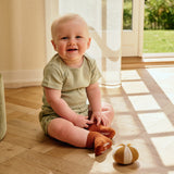 Non-slip Grip socks organic cotton - Rust