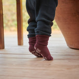 Non-slip socks cotton - Grape Skin