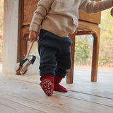 Non-slip socks cotton - Karanda Red