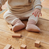 Rutschfeste Griffsocken aus Frottee-Baumwolle – Rose Dust