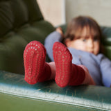 Non-Slip Socks Merino Wool - Karanda Red
