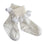 Non-Slip Grip Socks - Merino Wool - Lace - Snow White