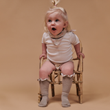Rutschfeste Grip-Socken - Bambus / Liberty - Sand