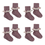 Non-slip Bamboo Liberty socks - 4-pack - Misty Plum