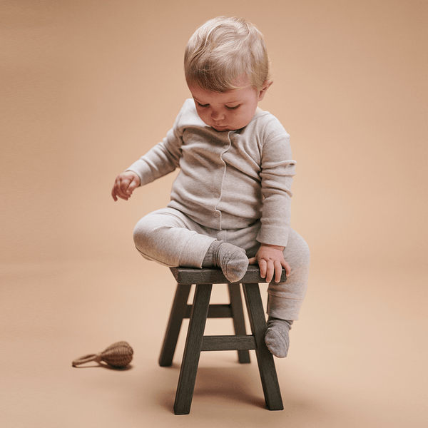 Oak Onesie Bio-Baumwolle GOTS – Asche