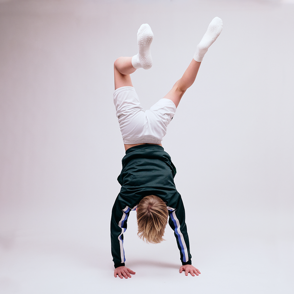 Rutschfeste Sportsocken mit Grip - Bio-Baumwolle - Off White