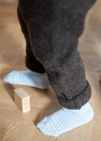 Rutschfeste Grip-Socken - Bambus - Himmelblau