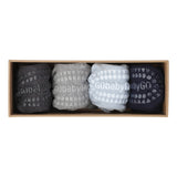 Combo Box 4-Packung Bambus - Dark Grey Melange, Grey Melange, Sky Blue, Dark Blue