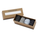 Combo Box 4-Packung Bambus - Dark Grey Melange, Grey Melange, Sky Blue, Dark Blue