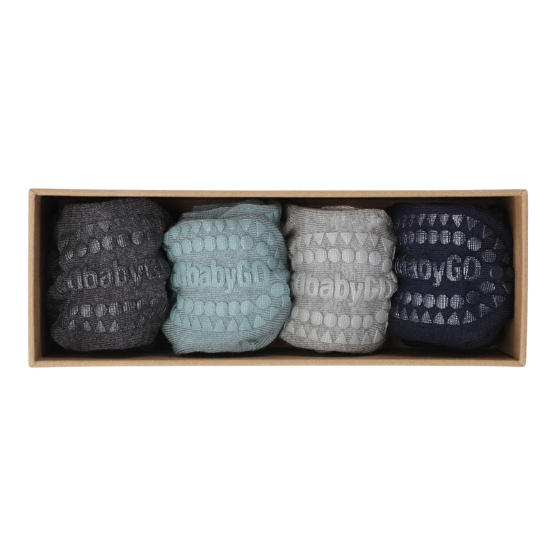 Combo Box 4-Packung Bambus - Dark Grey Melange, Dusty Blue, Grey Melange, Dark Blue