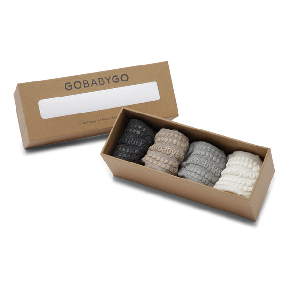 Combo Box 4-Packung Bambus - Dark Grey Melange, Sand, Grey Melange, Off White
