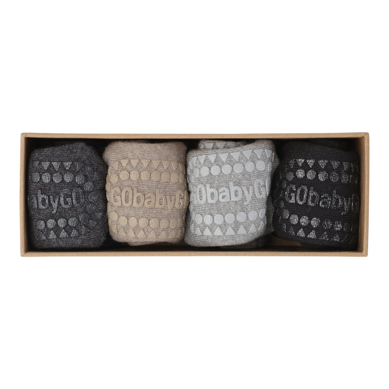 Combo Box 4-Packung Baumwolle - Dark Grey Melange, Sand, Grey Melange, Black
