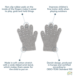 Rutschfeste Handschuhe für Babys und Kleinkinder – Merinowolle – Braunmeliert