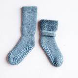 Rutschfeste Socken Bio-Baumwolle - Dark Grey Melange