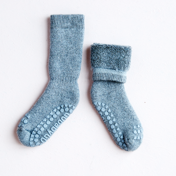 Rutschfeste Socken - Dark Grey Melange