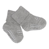 Rutschfeste Grip-Socken - Bambus - Grau Melange
