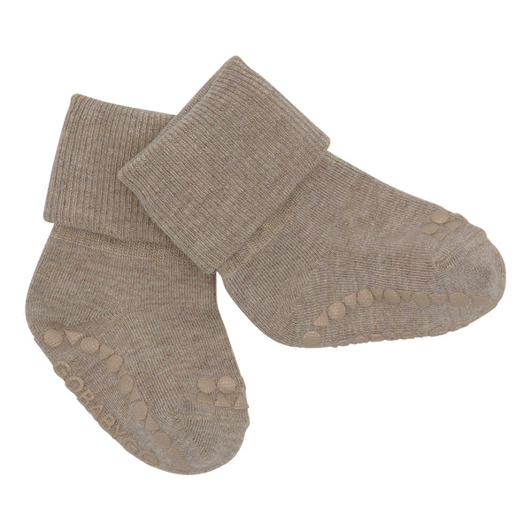 Rutschfeste Socken Bambus Mini - Sand