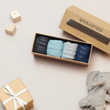 Combo Box 4-Packung Baumwolle - Dark Grey Melange, Dusty Blue, Grey Melange, Navy Blue