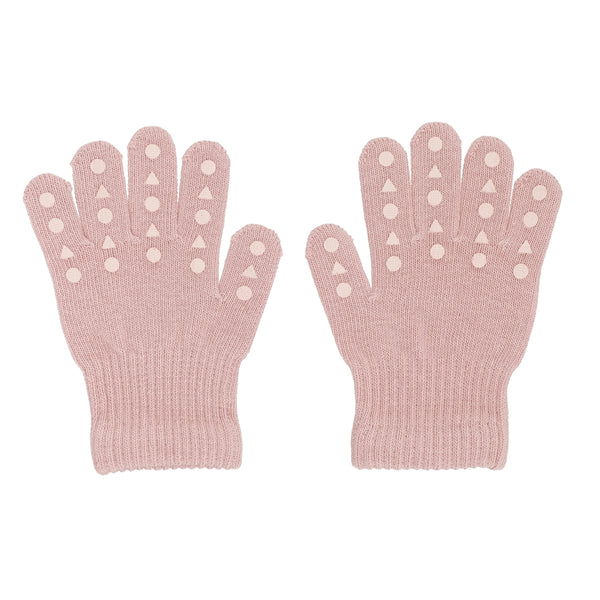 Rutschfeste Handschuhe für Babys und Kleinkinder – Bio-Baumwolle – Altrosa