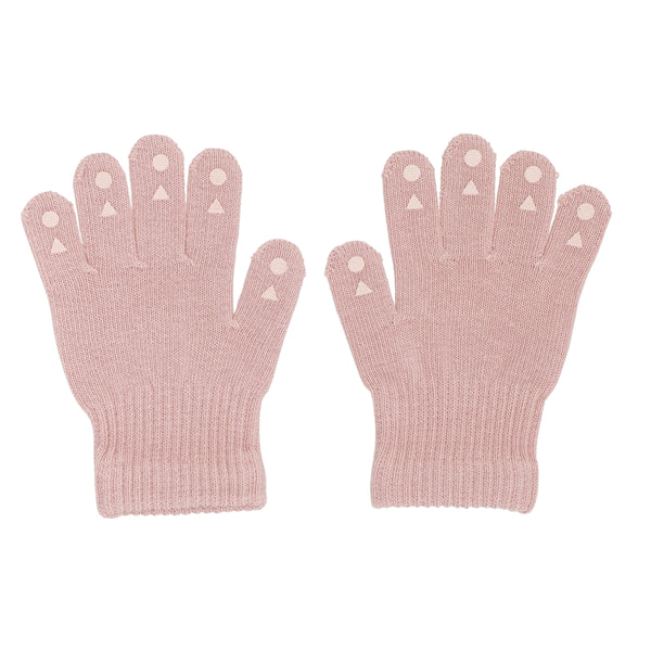 Rutschfeste Handschuhe für Babys und Kleinkinder – Bio-Baumwolle – Altrosa