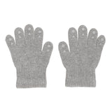 Rutschfeste Griffhandschuhe für Babys und Kleinkinder - Bio-Baumwolle - Grau Melange