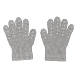 Rutschfeste Griffhandschuhe für Babys und Kleinkinder - Bio-Baumwolle - Grau Melange