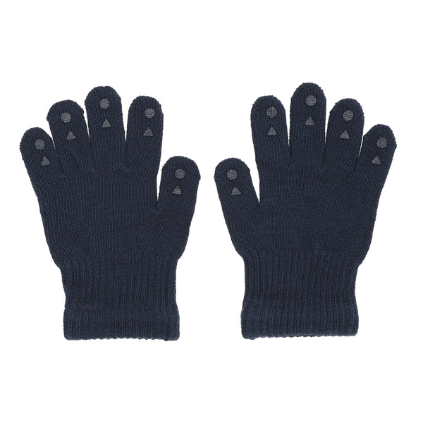 Rutschfeste Griffhandschuhe für Babys und Kleinkinder - Bio-Baumwolle - Marineblau