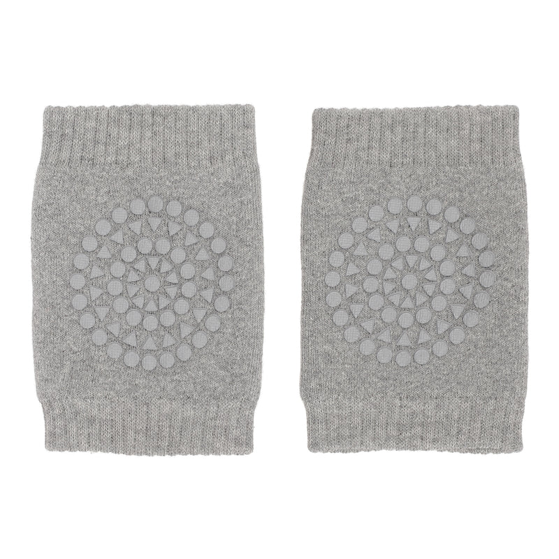 Baby anti-slip knee pad with grip for crawling - Grey Melange