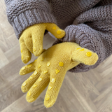 Fingerhandschuhe Bio-Baumwolle - Mustard