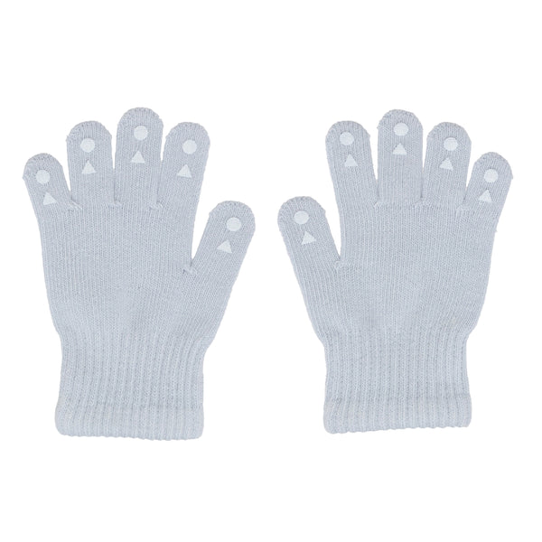 Rutschfeste Griffhandschuhe für Babys und Kleinkinder - Bio-Baumwolle - Himmelblau