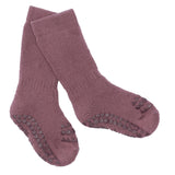Rutschfeste Socken Bio-Baumwolle - Misty Plum