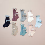 Rutschfeste Grip-Socken - Bambus / Liberty - Zartrosa