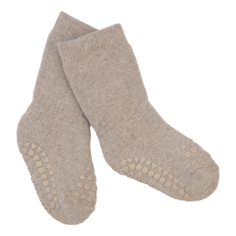 Rutschfeste Socken Bio-Baumwolle - Sand