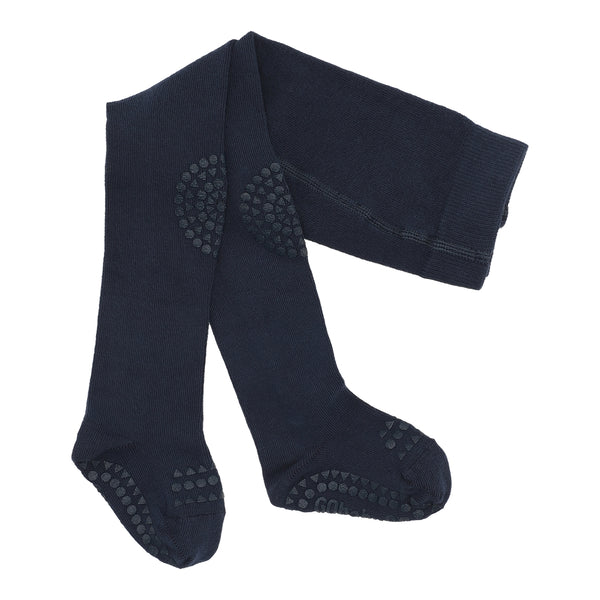 Rutschfeste Krabbelstrumpfhose mit Noppen für Babys und Kleinkinder - Organic Cotton Organic Cotton - Navy Blue