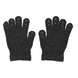 Rutschfeste Handschuhe für Babys und Kleinkinder - Merinowolle - Dunkelgrau Melange