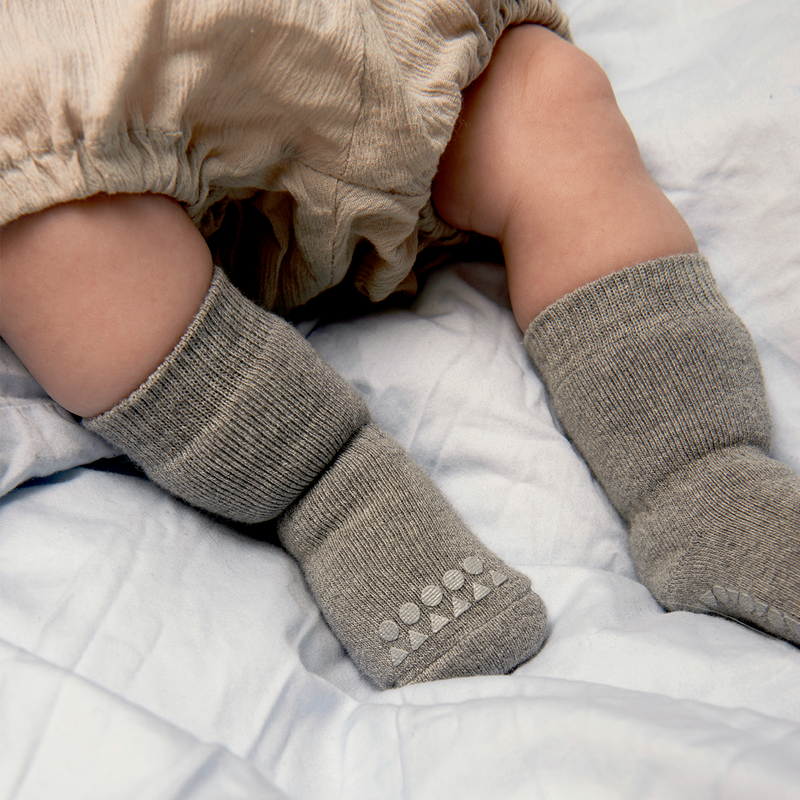 Anti-Rutsch-Socken - Bio-Frottee Mini - Sand
