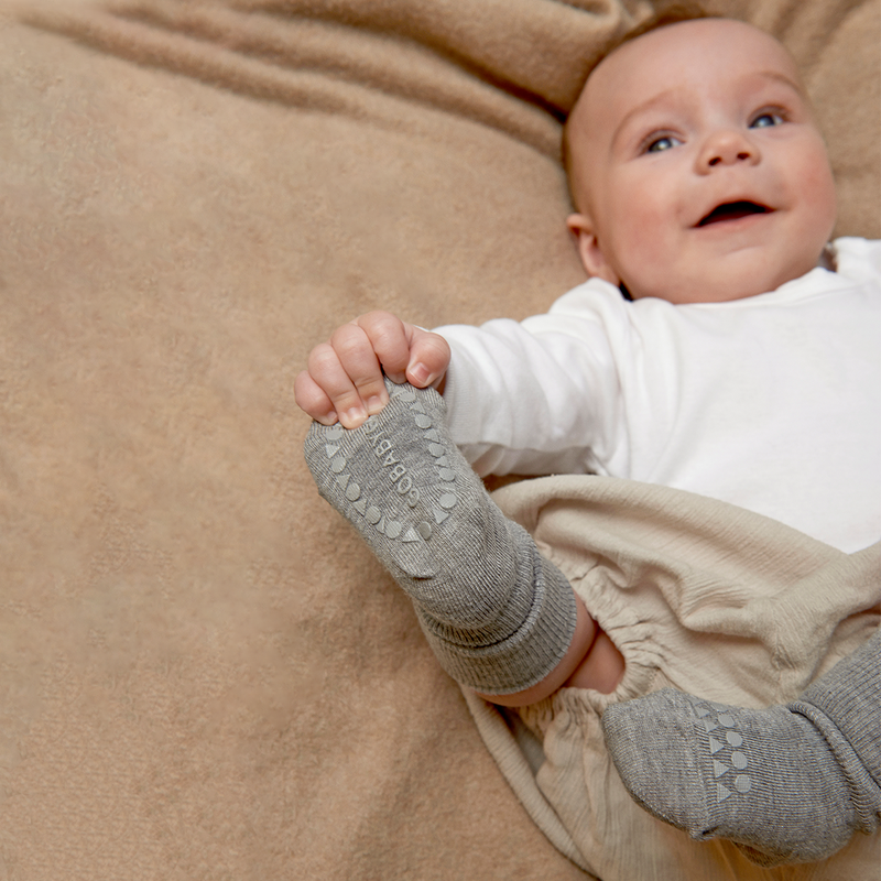 Rutschfeste Grip-Socken - Bamboo Mini - Sand